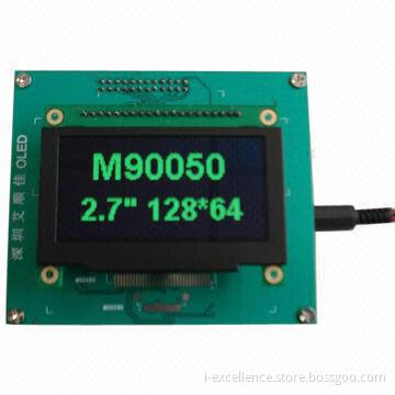 2.7-inch OLED Display Module with Wide Viewing Angle and 128 x 64 Dot Matrix, Comes in Green Color
